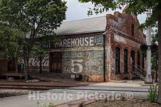 Photo- Old Coca-Cola Sign on The Wall of an Even Older Cigar Warehouse in Greenville, South Carolina 3 Fine Art Photo Reproduction