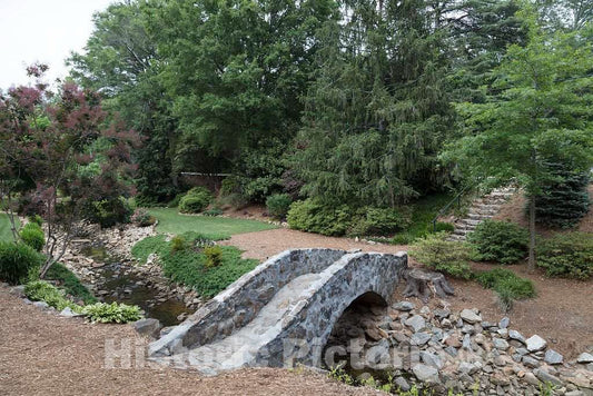 Photo- Footbridge in The Rock Quarry Garden in Greenville, South Carolina on The The site of a pre-Civil War Granite Quarry 2 Fine Art Photo Reproduction