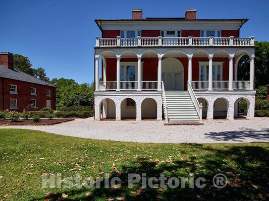 Photo- Rear Entrance to The Mansion Known as The Robert Mills House in Columbia, The Capital City of South Carolina 1 Fine Art Photo Reproduction