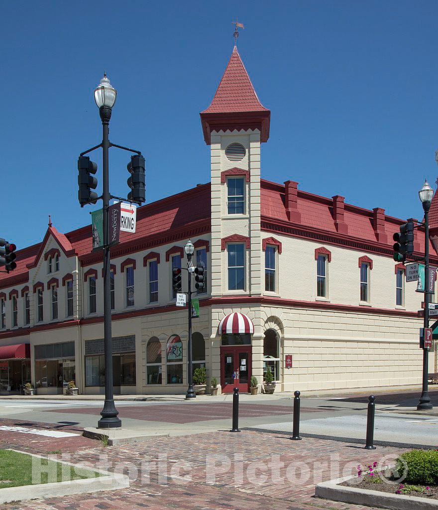 Photo - Block of Downtown Shops in Newberry, South Carolina- Fine Art Photo Reporduction