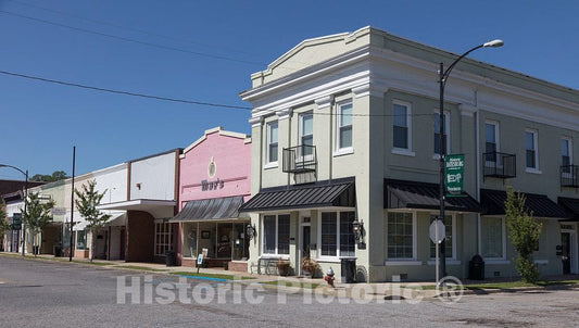 Photo- Commercial Buildings in The Batesburg Portion of The Combined City of Batesburg-Leesville, South Carolina 1 Fine Art Photo Reproduction