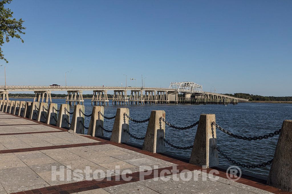 Photo- View from The Beaufort Waterfront Walkway of The Richard V 2 Fine Art Photo Reproduction