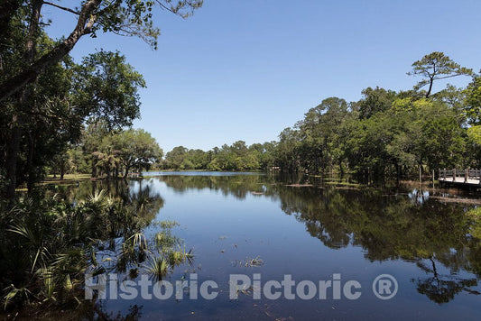 Photo - Lake at Boone Hall Plantation and Gardens in Mount Pleasant, South Carolina- Fine Art Photo Reporduction