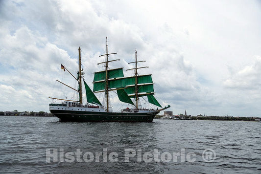 Photograph - The barque Alexander Von Humboldt II, one of the ships passing by in Charleston Harbor at Tall Ships Charleston, a festival that included the parade of classic sailing ships 2