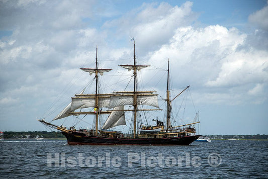 Photo- The Barque Picton Castle, one of The Ships Passing by in Charleston Harbor at Tall Ships Charleston, a Festival That Included The Parade of Classic Sailing Ships 3