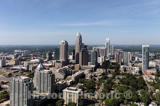Photo- Aerial view of downtown Charlotte, North Carolina 8 Fine Art Photo Reproduction