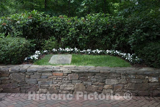 Photograph- The Memorial Prayer Garden on the grounds of the Billy Graham Library in Charlotte, North Carolina, that tells the story of the life and"journey of faith" of the famed evangelist