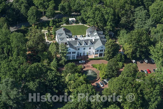 Photo- Aerial View of The Duke Mansion Outside Charlotte, in Mecklenburg County, North Carolina 2 Fine Art Photo Reproduction