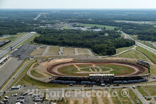 Photo- Aerial View of The Dirt Track, one of Three Racing Tracks, Including a Four-Lane dragstrip, at The Charlotte Motor Speedway in The Charlotte Suburb of Concord, North Carolina