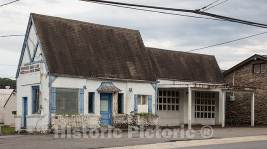Photo - A Former Pure Oil Station, with its Classic pitched roof, in Black Mountain, North Carolina- Fine Art Photo Reporduction