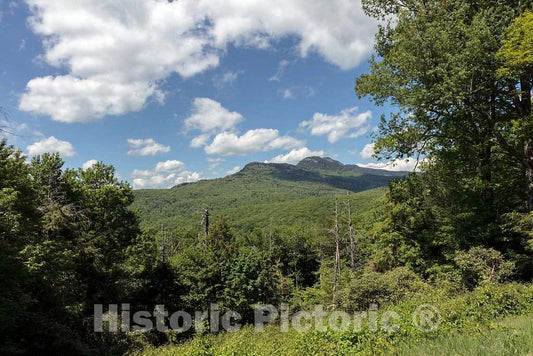 Photo - Distant View of Grandfather Mountain from a Blue Ridge Parkway Overlook in Avery County, North Carolina- Fine Art Photo Reporduction