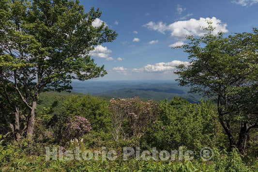 Photo- View of The Blue Ridge Mountains from a Blue Ridge Parkway Overlook Near Linville in Avery County, North Carolina 2 Fine Art Photo Reproduction
