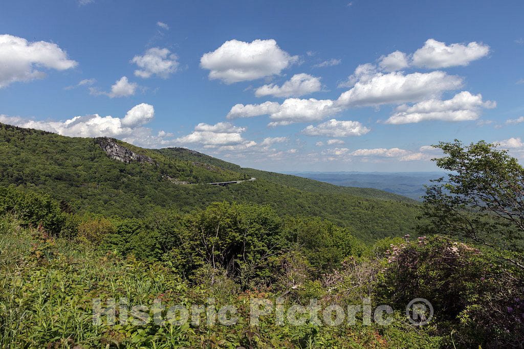 Photo- View of The Blue Ridge Mountains from a Blue Ridge Parkway Overlook Near Linville in Avery County, North Carolina 3 Fine Art Photo Reproduction