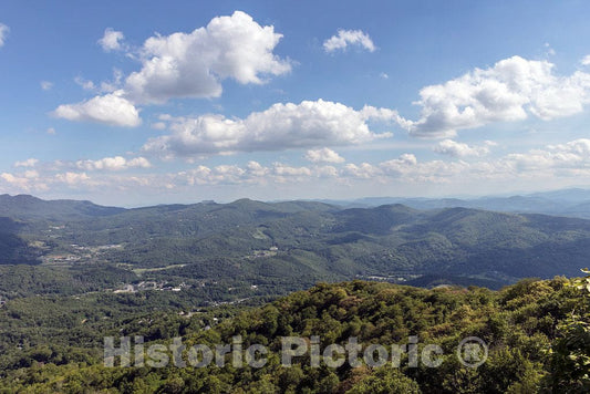 Photo- View of the Blue Ridge Mountains from the town of Beech Mountain, at 5,506 feet altitude, which is the highest town east of the Rocky Mountains 1 Fine Art Photo Reproduction