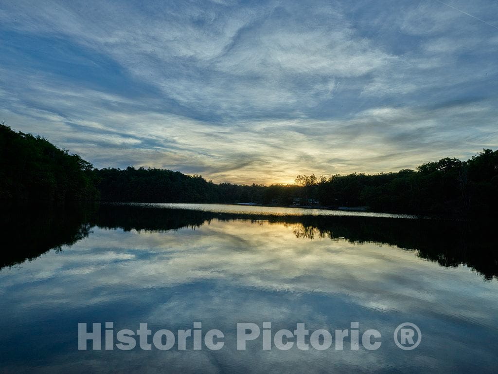 Photo - Sunset Over Harbor Lake, Near North Cove, North Carolina- Fine Art Photo Reporduction