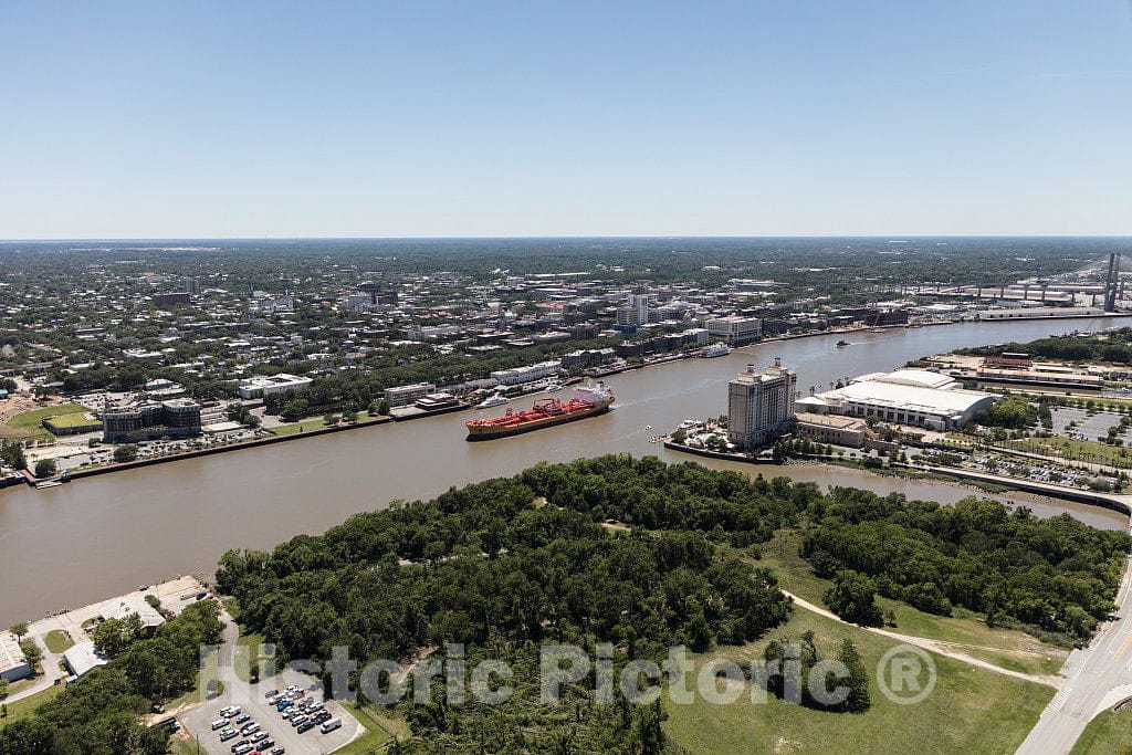 Photo- an oceangoing Ship Plies The Savannah River in Savannah, Georgia 3 Fine Art Photo Reproduction