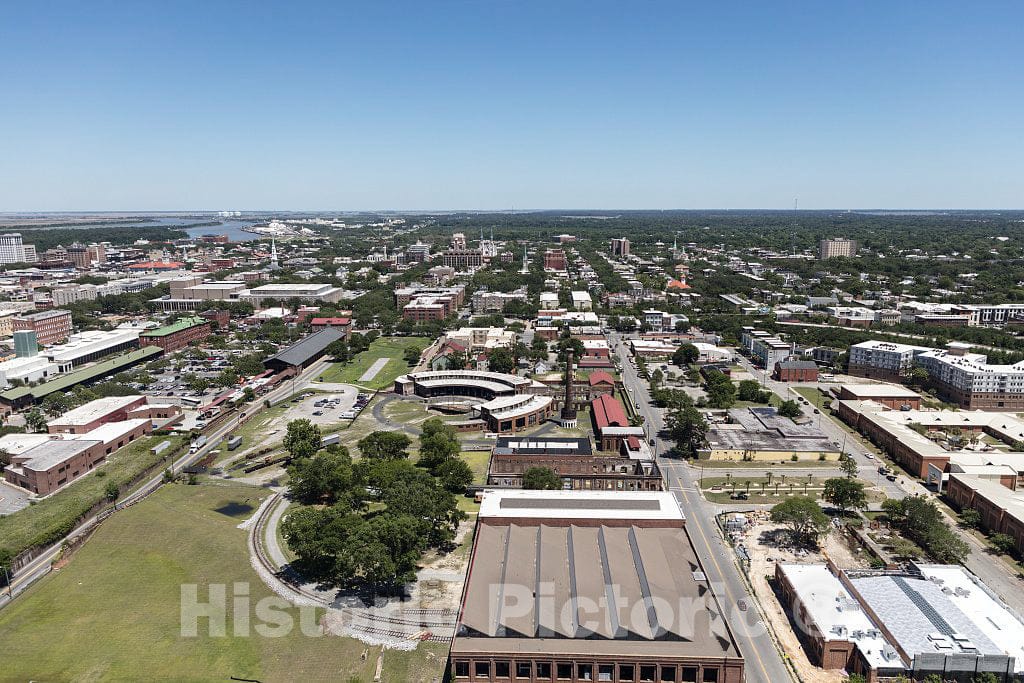Photo- an Aerial View of Savannah, Georgia 7 Fine Art Photo Reproduction