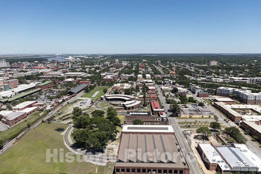 Photo- an Aerial View of Savannah, Georgia 7 Fine Art Photo Reproduction