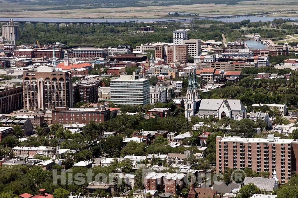 Photo- An aerial view of Savannah, Georgia 8 Fine Art Photo Reproduction