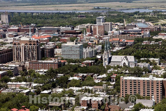 Photo- An aerial view of Savannah, Georgia 8 Fine Art Photo Reproduction