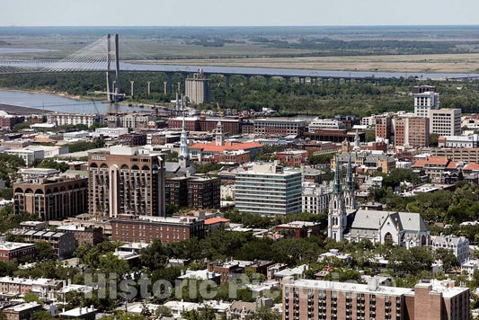 Photo- an Aerial View of Savannah, Georgia 9 Fine Art Photo Reproduction