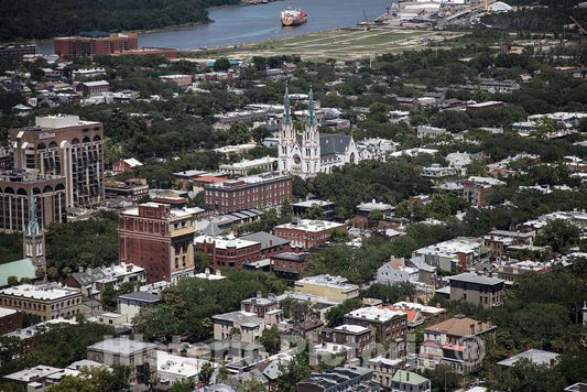 Photo- an Aerial View of Savannah, Georgia 1 Fine Art Photo Reproduction