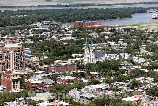 Photo- an Aerial View of Savannah, Georgia 2 Fine Art Photo Reproduction