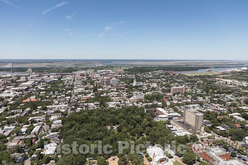 Photo- an Aerial View of Savannah, Georgia 3 Fine Art Photo Reproduction