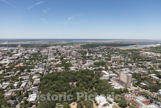 Photo- an Aerial View of Savannah, Georgia 3 Fine Art Photo Reproduction