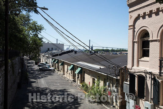 Photo- A Row of Buildings Along The Savannah, Georgia, waterfont 2 Fine Art Photo Reproduction