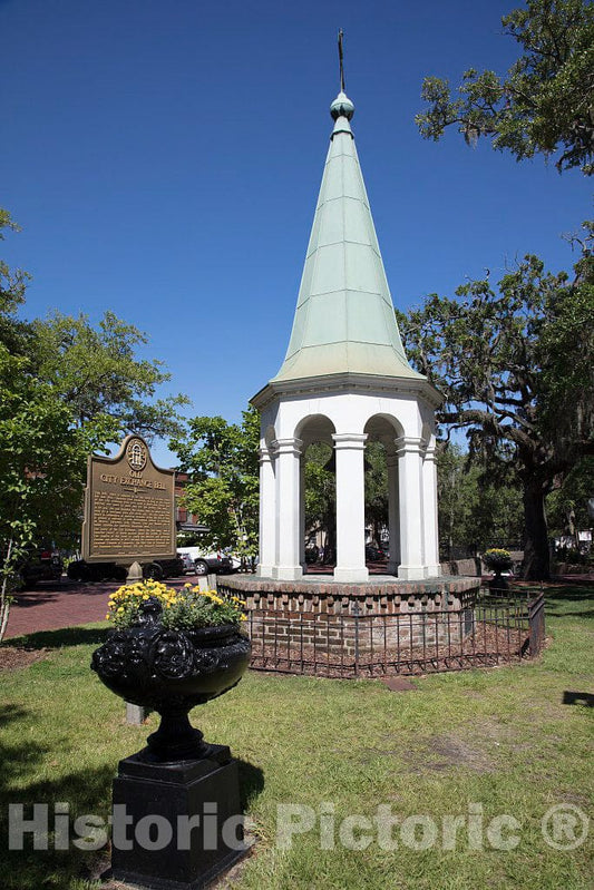 Photo - The Enclosure of Savannah, Georgia's Old City Exchange Bell, which is Believed to The Oldest Such Bell in Georgia- Fine Art Photo Reporduction