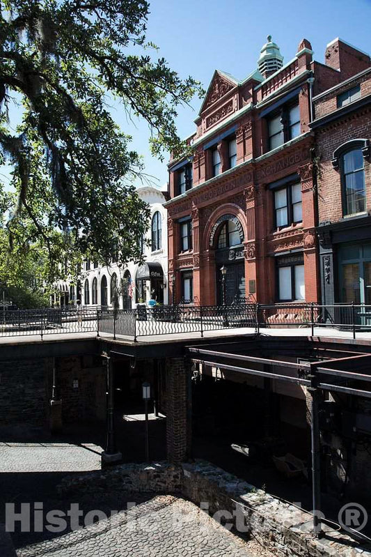 Photograph - A view of Savannah's old Cotton Exchange Building was completed in 1887 during the era when Savannah ranked first as a cotton seaport on the Atlantic and second in the world 2