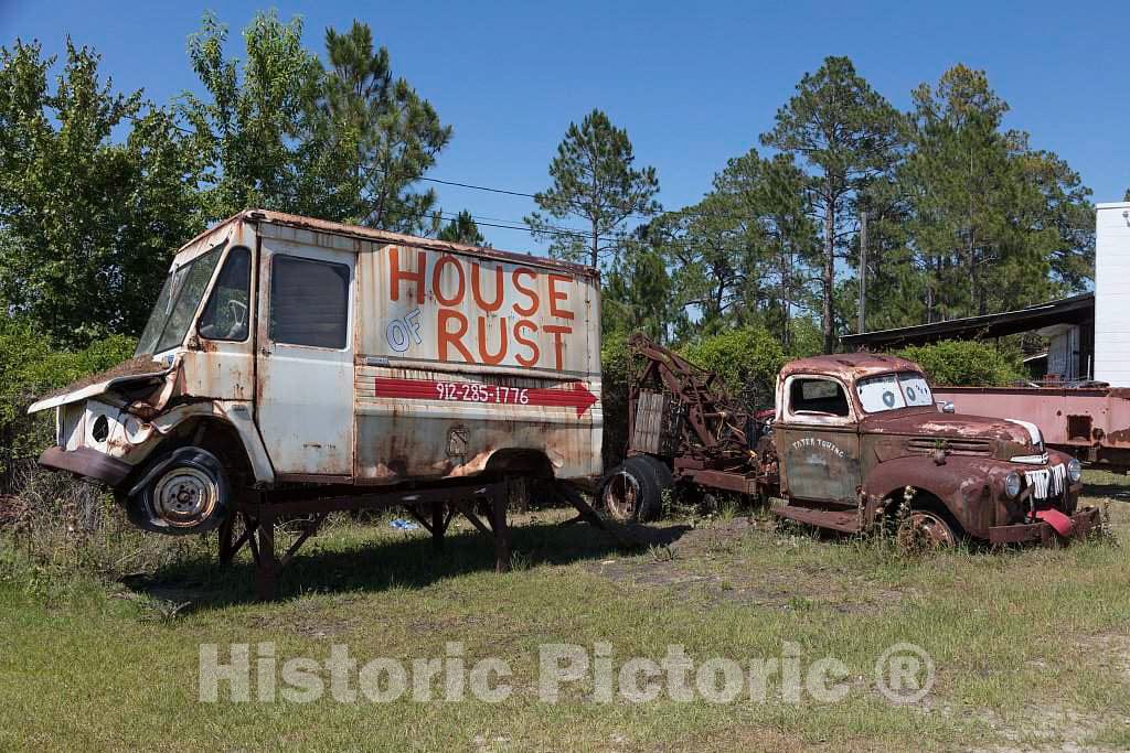 Photo- Somebody's Having Some Fun at The House of Rust auto-Parts Store in Waycross, Georgia 1 Fine Art Photo Reproduction