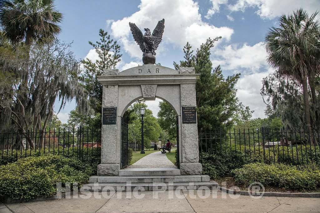 Photo - Entrance to Colonial Park Cemetery, commissioned by the Daughters of the American Revolution, in Savannah, Georgia- Fine Art Photo Reporduction
