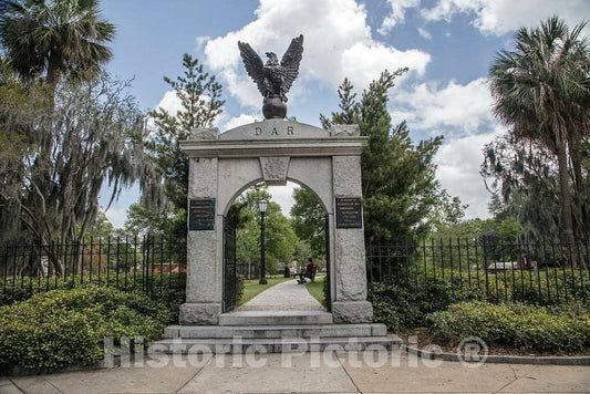 Photo - Entrance to Colonial Park Cemetery, commissioned by the Daughters of the American Revolution, in Savannah, Georgia- Fine Art Photo Reporduction