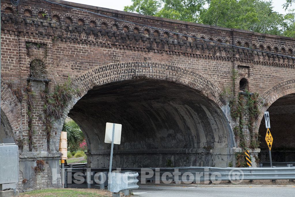 Photo - Old Railroad Overpass Over The Ogeechee and Springfield Barge Canal in Savannah, Georgia- Fine Art Photo Reporduction