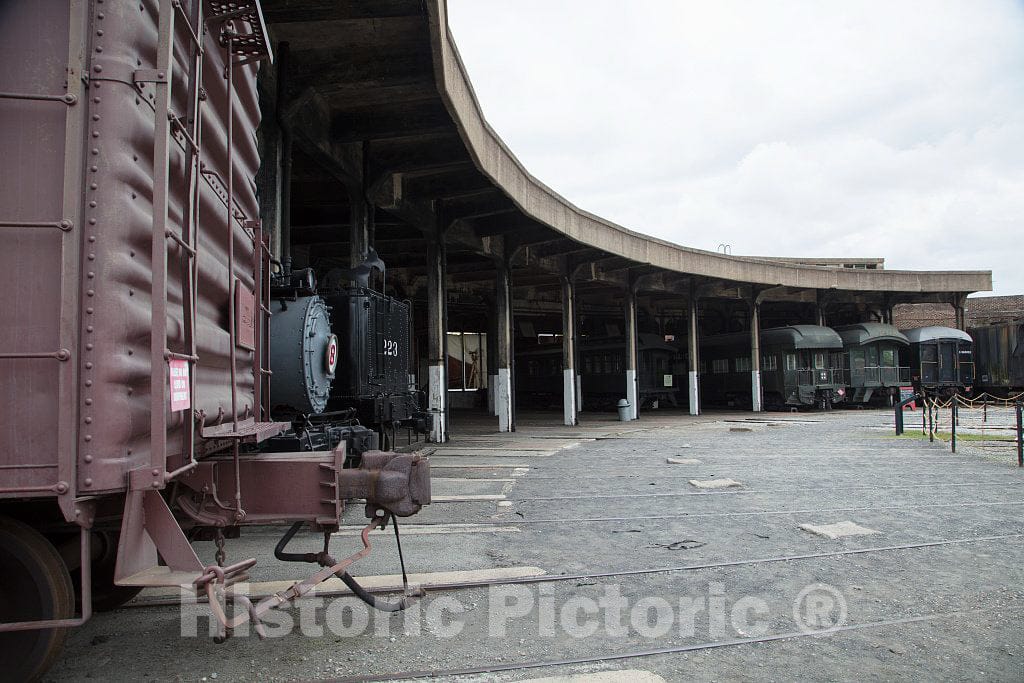 Photograph- Roundhouse at the Georgia State Railroad Museum at the Georgia State Railroad Museum on the grounds of the old Central of Georgia Railway Savannah Shops and Terminal facilities in