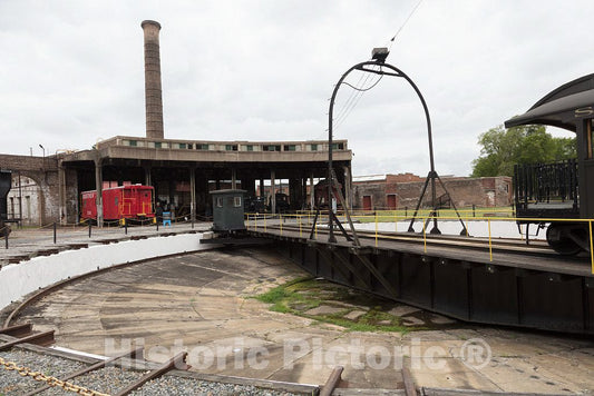 Photo - Railroad Turntable at The Georgia State Railroad Museum at The Georgia State Railroad Museum on The Grounds of The Old Central of Georgia Railway Savannah Shops