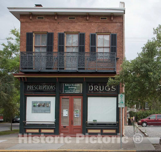 Photo - The Robert Kennedy Building in Savannah, Georgia, Built in 1890 for Savannah Harbormaster Robert Kennedy- Fine Art Photo Reporduction