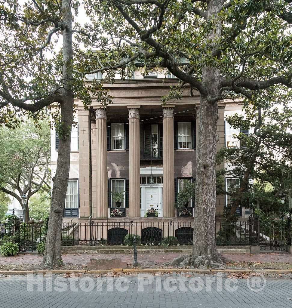 Photo - The historic Champion-McAlpin-Fowlkes House at 230 Barnard Street in Savannah, Georgia- Fine Art Photo Reporduction
