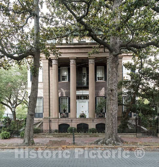 Photo - The historic Champion-McAlpin-Fowlkes House at 230 Barnard Street in Savannah, Georgia- Fine Art Photo Reporduction