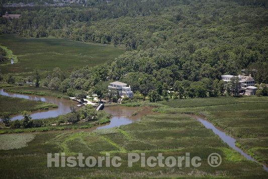 Photo - Aerial View of Estates Near Richmond Hill, Georgia, South of Savannah- Fine Art Photo Reporduction