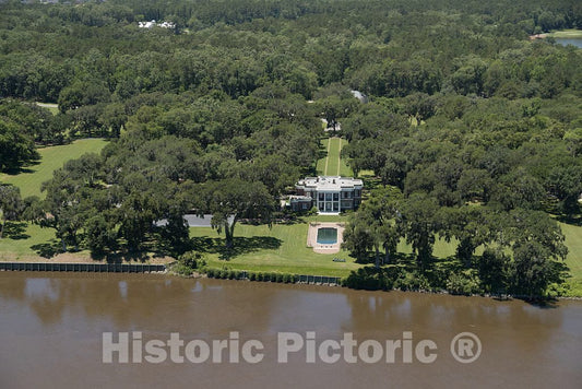 Photo- Aerial View of The Ford Plantation in Richmond Hill, Georgia, South of Savannah 1 Fine Art Photo Reproduction