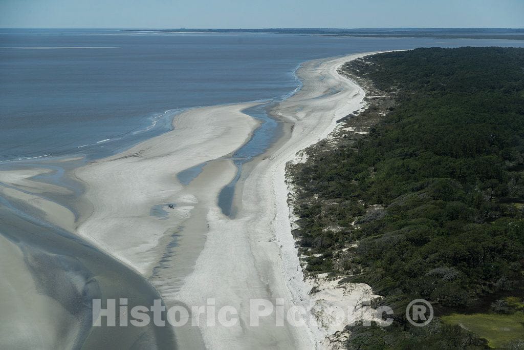 Photo- Aerial photo of the mouth of Blackbeard Creek on Sapelo Island, Georgia, south of Savannah 2 Fine Art Photo Reproduction