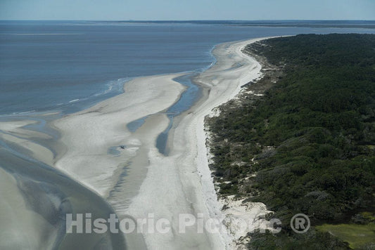 Photo- Aerial photo of the mouth of Blackbeard Creek on Sapelo Island, Georgia, south of Savannah 2 Fine Art Photo Reproduction