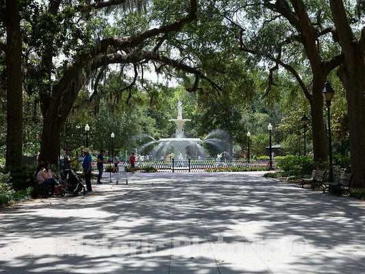 Photo- Fountain in Forsyth Park in Savannah 2 Fine Art Photo Reproduction