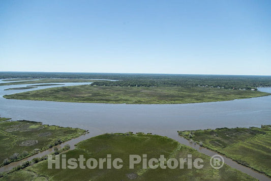 Photo - Meeting of waters near Richmond Hill, Georgia, south of Savannah- Fine Art Photo Reporduction