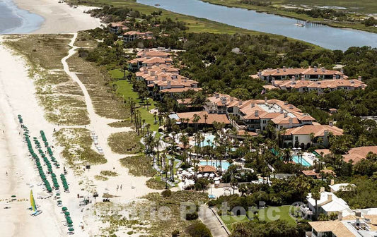 Photo- an Aerial View of Sea Island, a privately Owned, Wealthy Enclave in Glynn County, Georgia 8 Fine Art Photo Reproduction