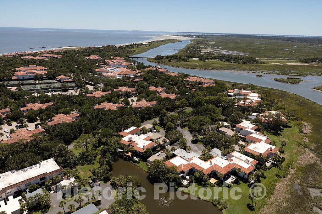 Photo- an Aerial View of Sea Island, a privately Owned, Wealthy Enclave in Glynn County, Georgia 10 Fine Art Photo Reproduction