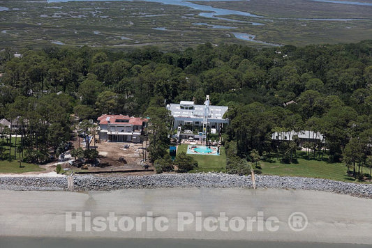 Photo- an Aerial View of Sea Island, a privately Owned, Wealthy Enclave in Glynn County, Georgia 12 Fine Art Photo Reproduction